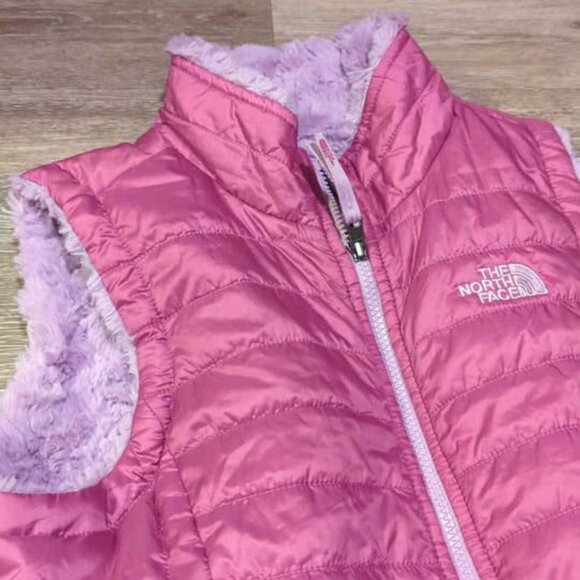Girls the North Face Reversible Fleece Style Outwear Jacket Girls large 14/16 - Picture 6 of 7